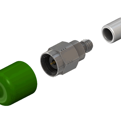 1.00mm Female to 1.85mm Male RF Adapter